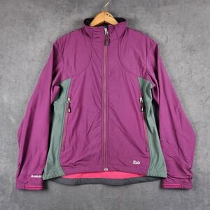 Rab Baltoro Lite Softshell Jacket Womens US Large Purple Polartec Powershield